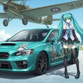 初音ミクとスバルWRXS4と軍用機 4枚目