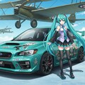 初音ミクとスバルWRXS4と軍用機 3枚目