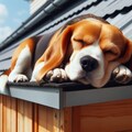 日向ぼっこする犬 3枚目