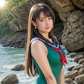 セーラーカラーワンピース水着_ver.1 2枚目