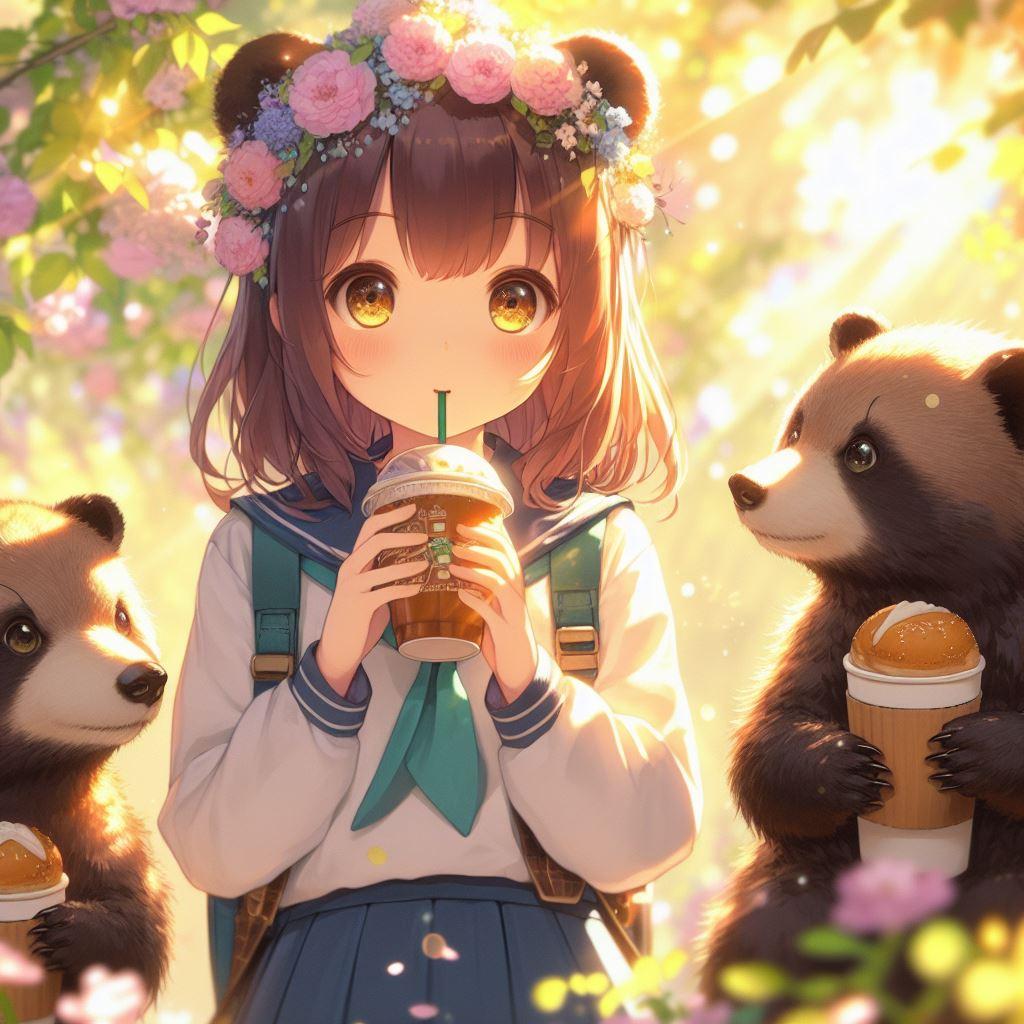 友達のアライグマと一緒にス〇バに行ってきた