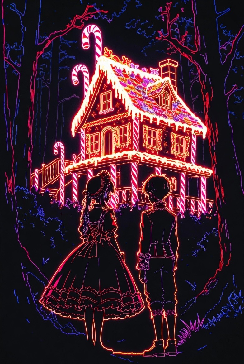 Gothic Lolita Hansel and Gretel & Candy House | の人気AIイラスト・グラビア