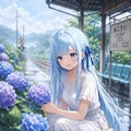 雨上がり、紫陽花の参道にて 7枚目