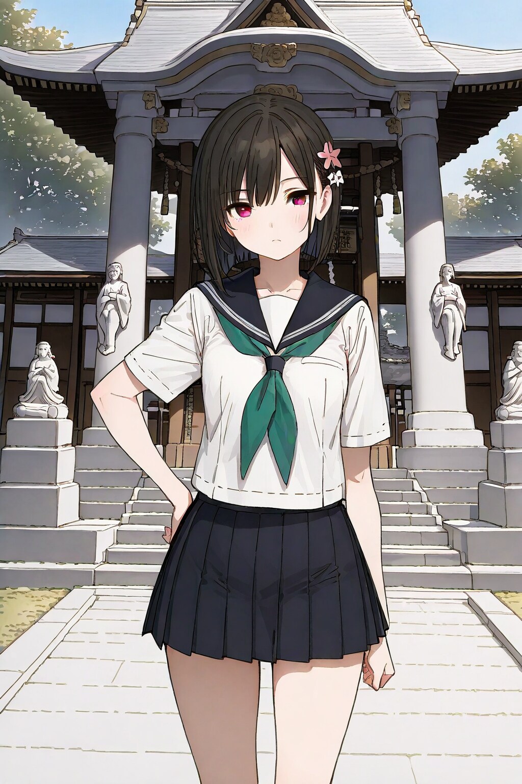 変な像がある門