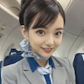 日系航空のCAさん（青組） 6枚目