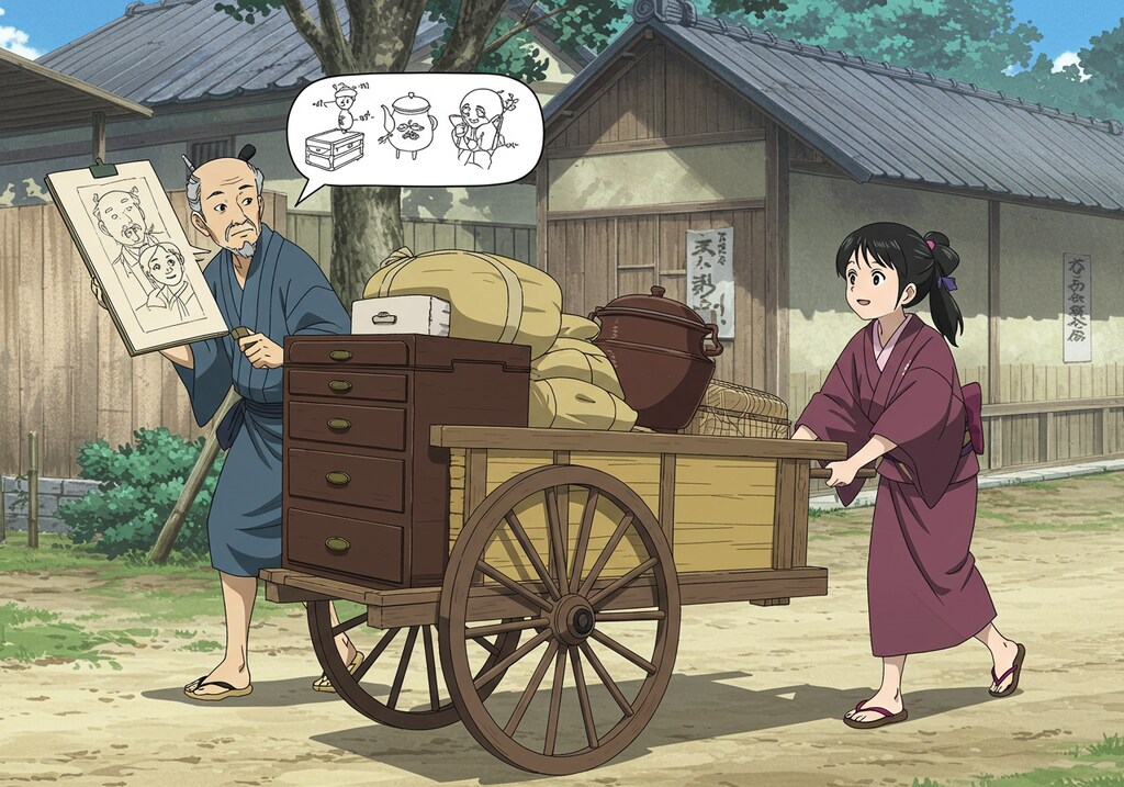 葛飾北斎の引っ越し