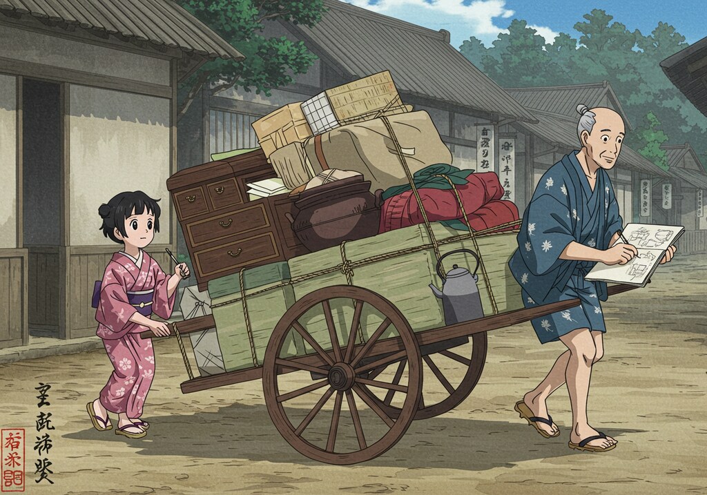 葛飾北斎の引っ越し