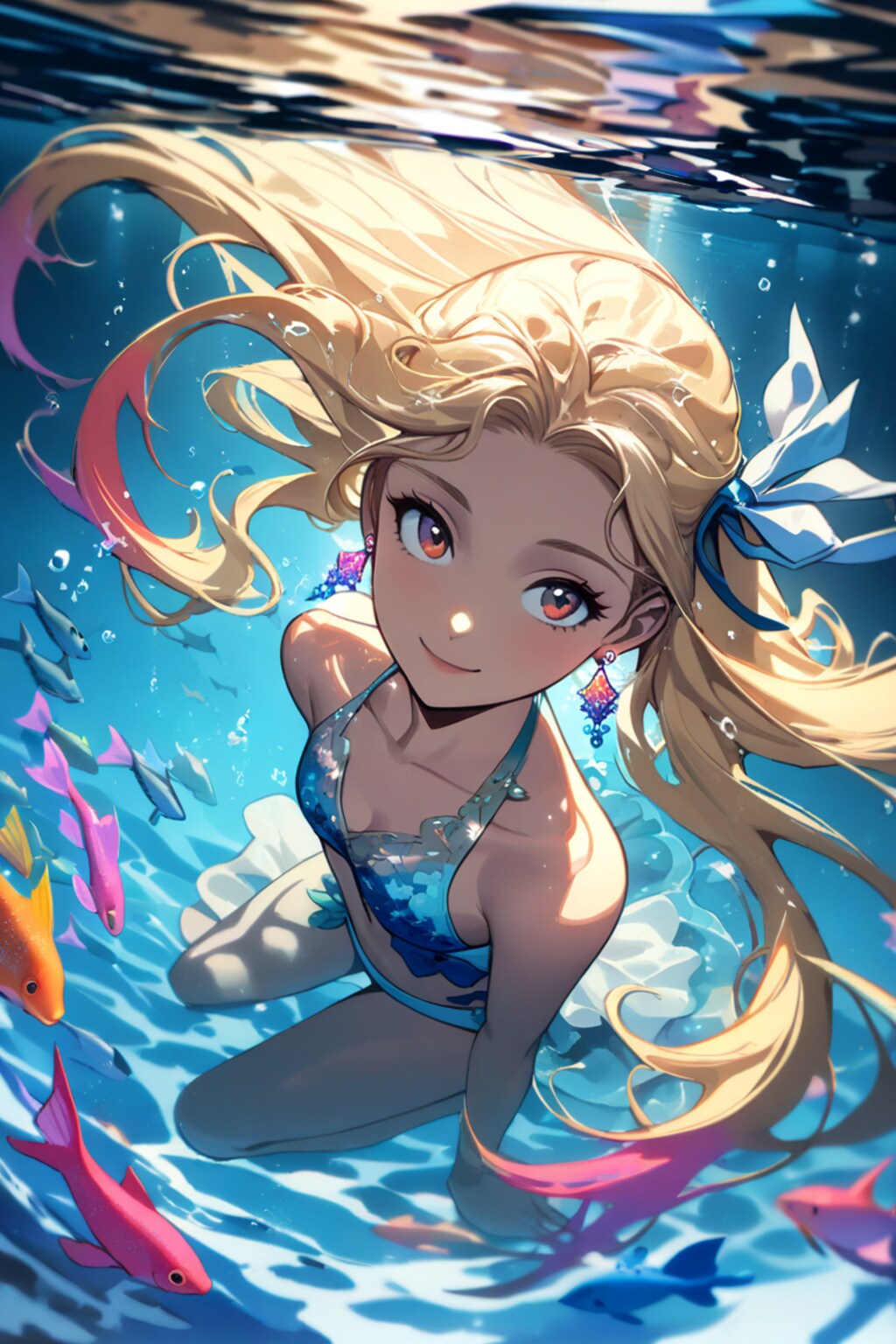 水中の宝石