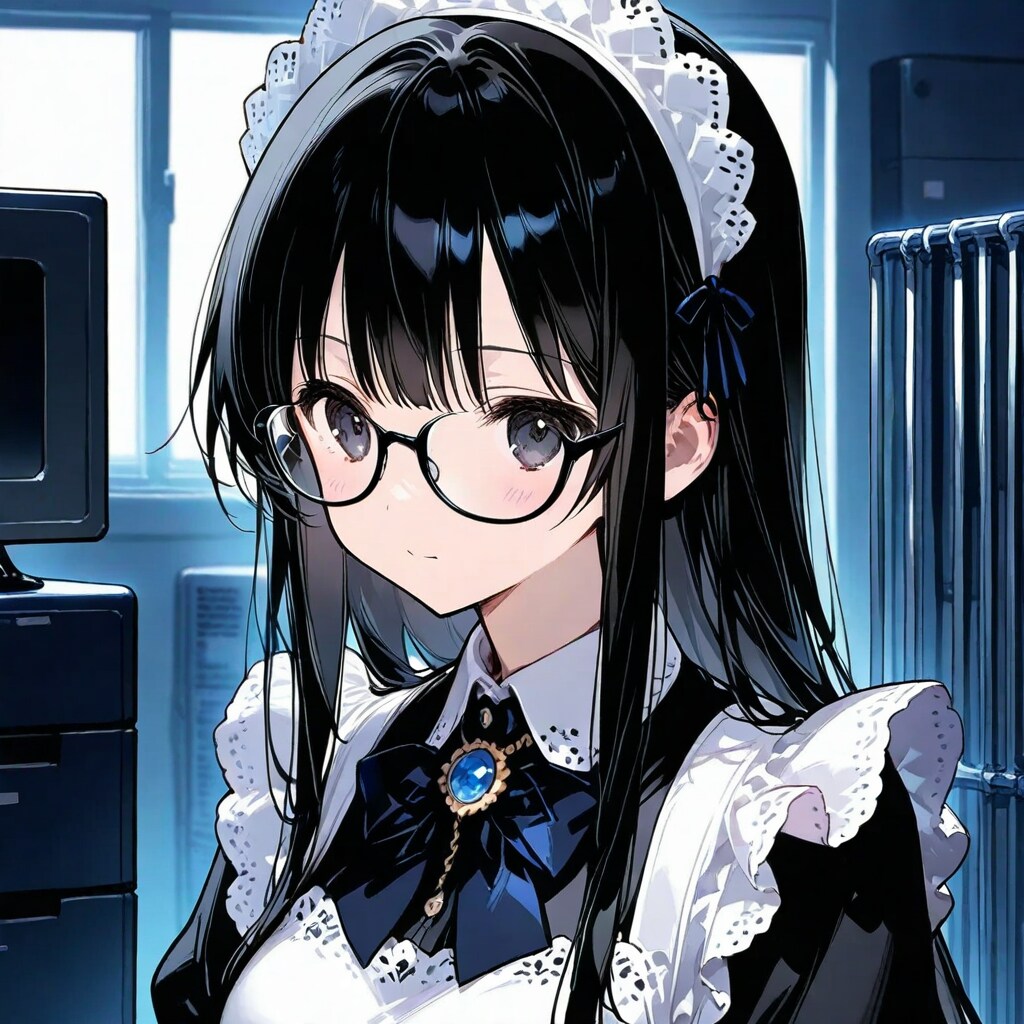 サーバールームにメイドさん