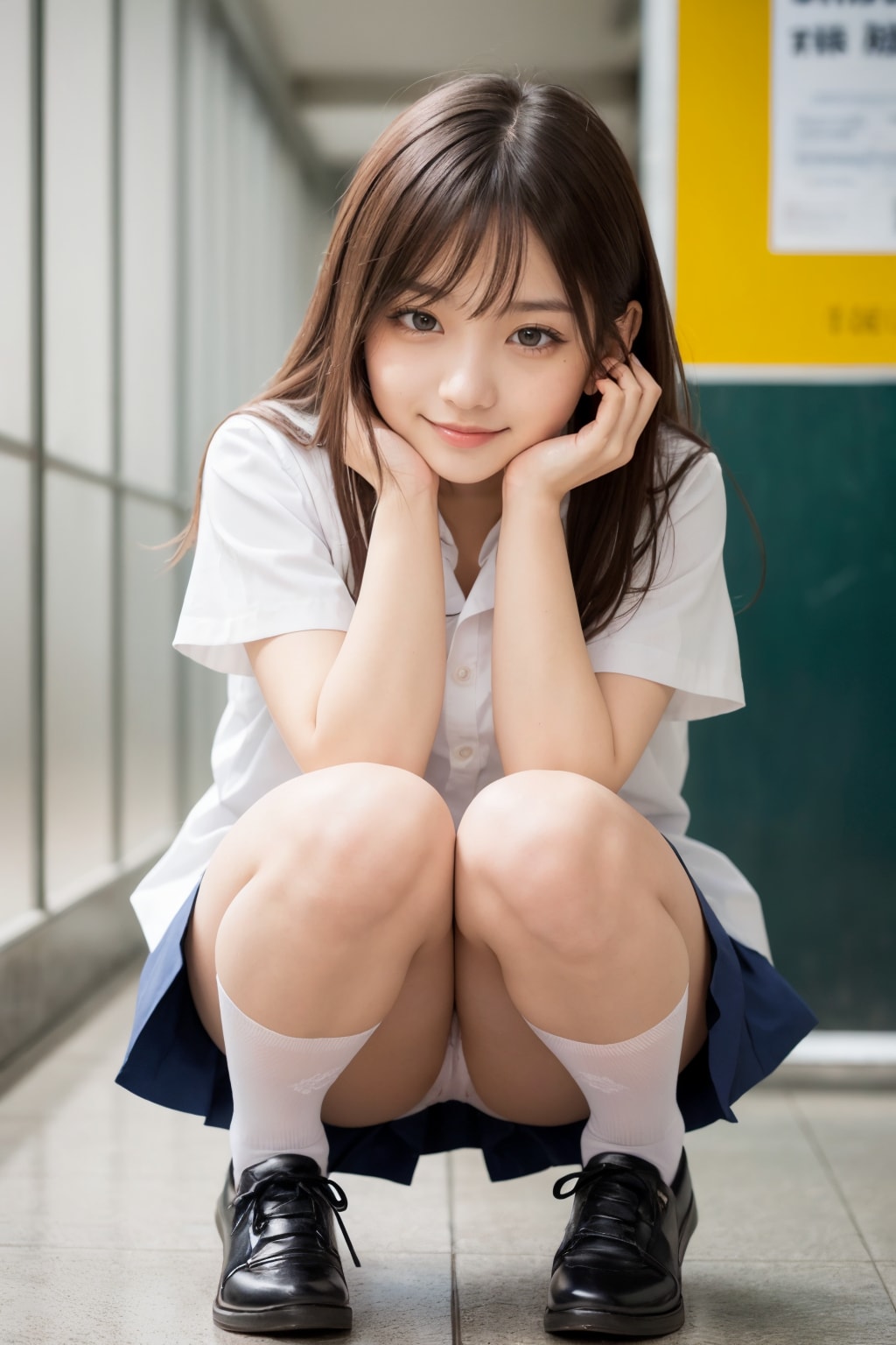しゃがみこみパンチラ