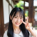 私服→全裸 笑顔ピース 2枚目