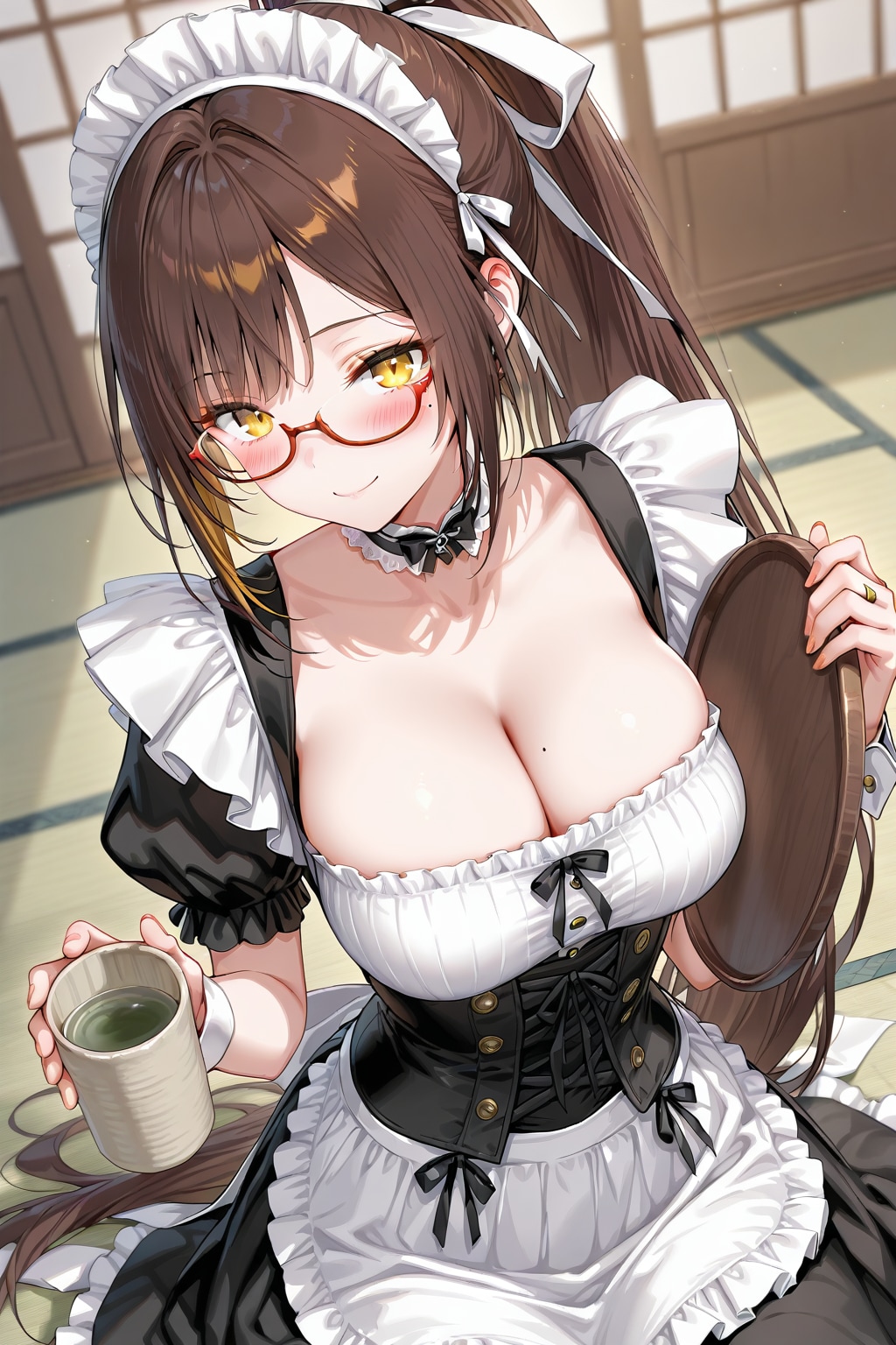 うちのメイドのサラさんも眼鏡三つ編み