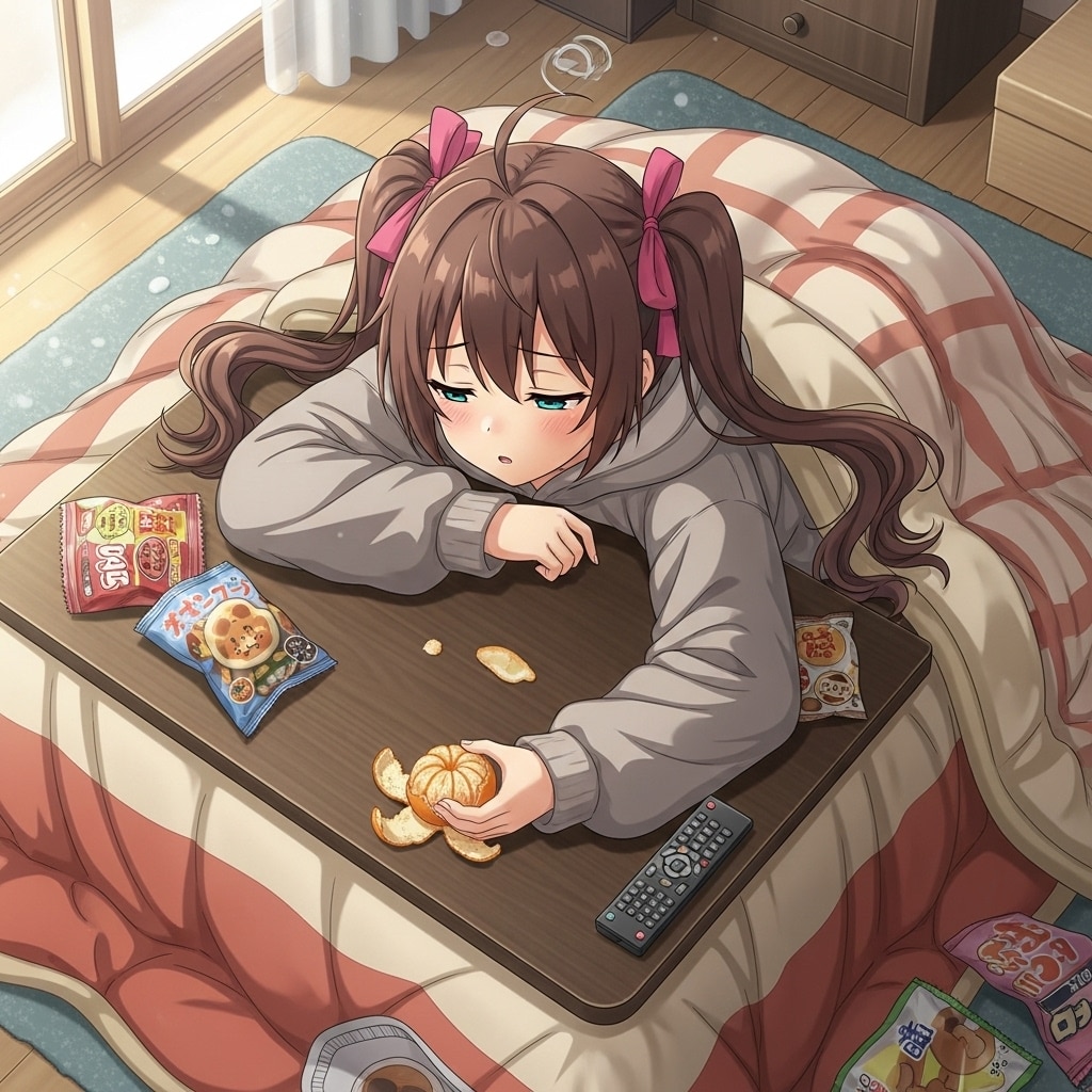 こたつでぬくぬくして眠い | の人気AIイラスト・グラビア