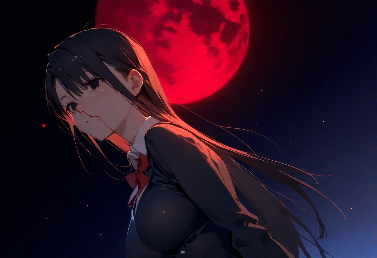 月夜に鮮血流れる