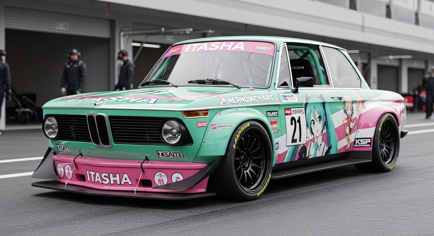 初音ミクBMW 2002レーシングカー | の人気AIイラスト・グラビア