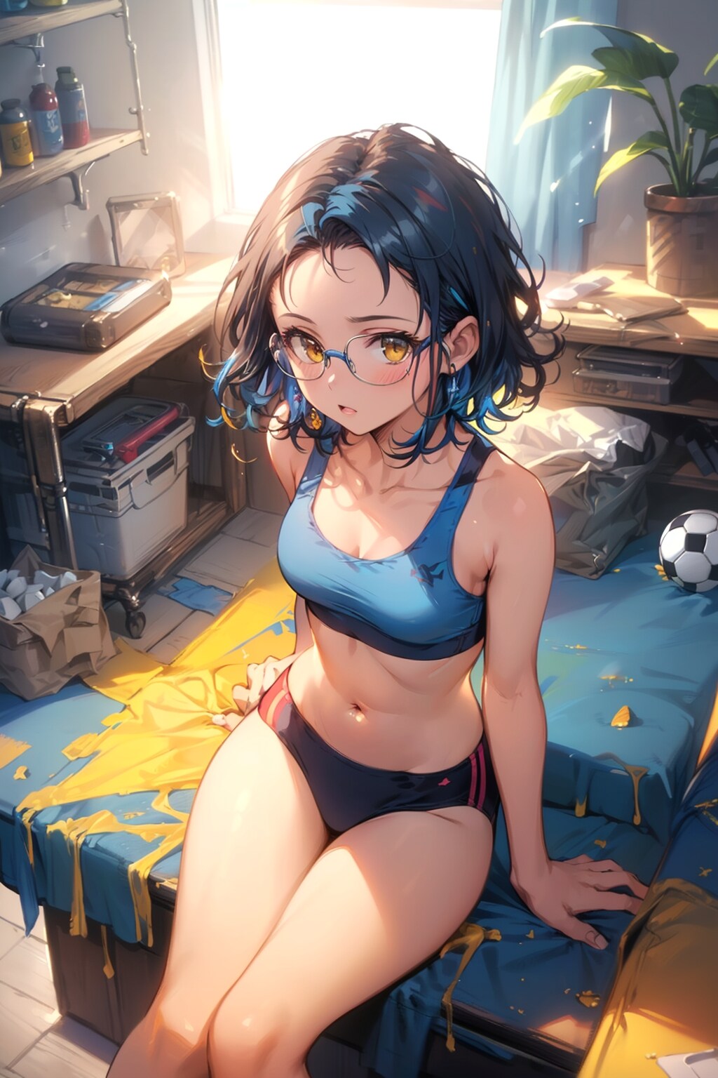 スポーツブルマの眼鏡っ娘
