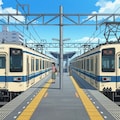 夕焼けの駅 2枚目