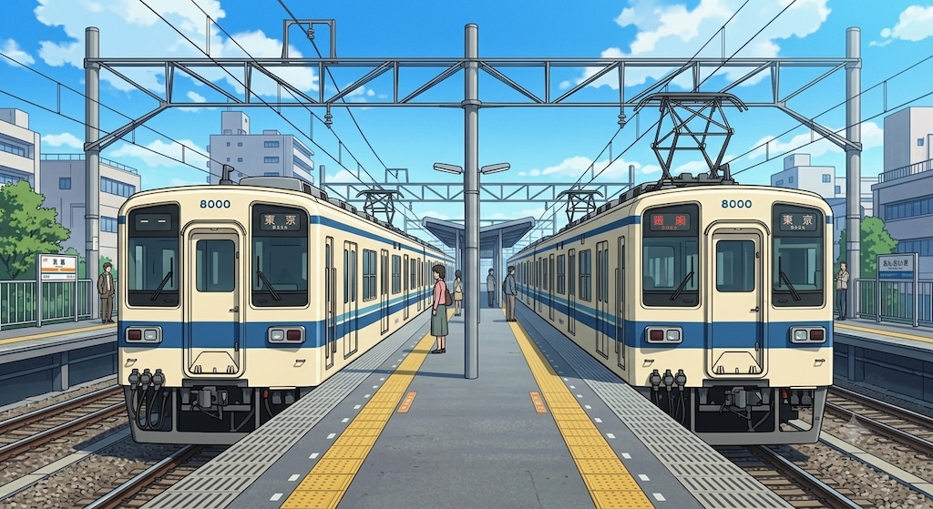 夕焼けの駅