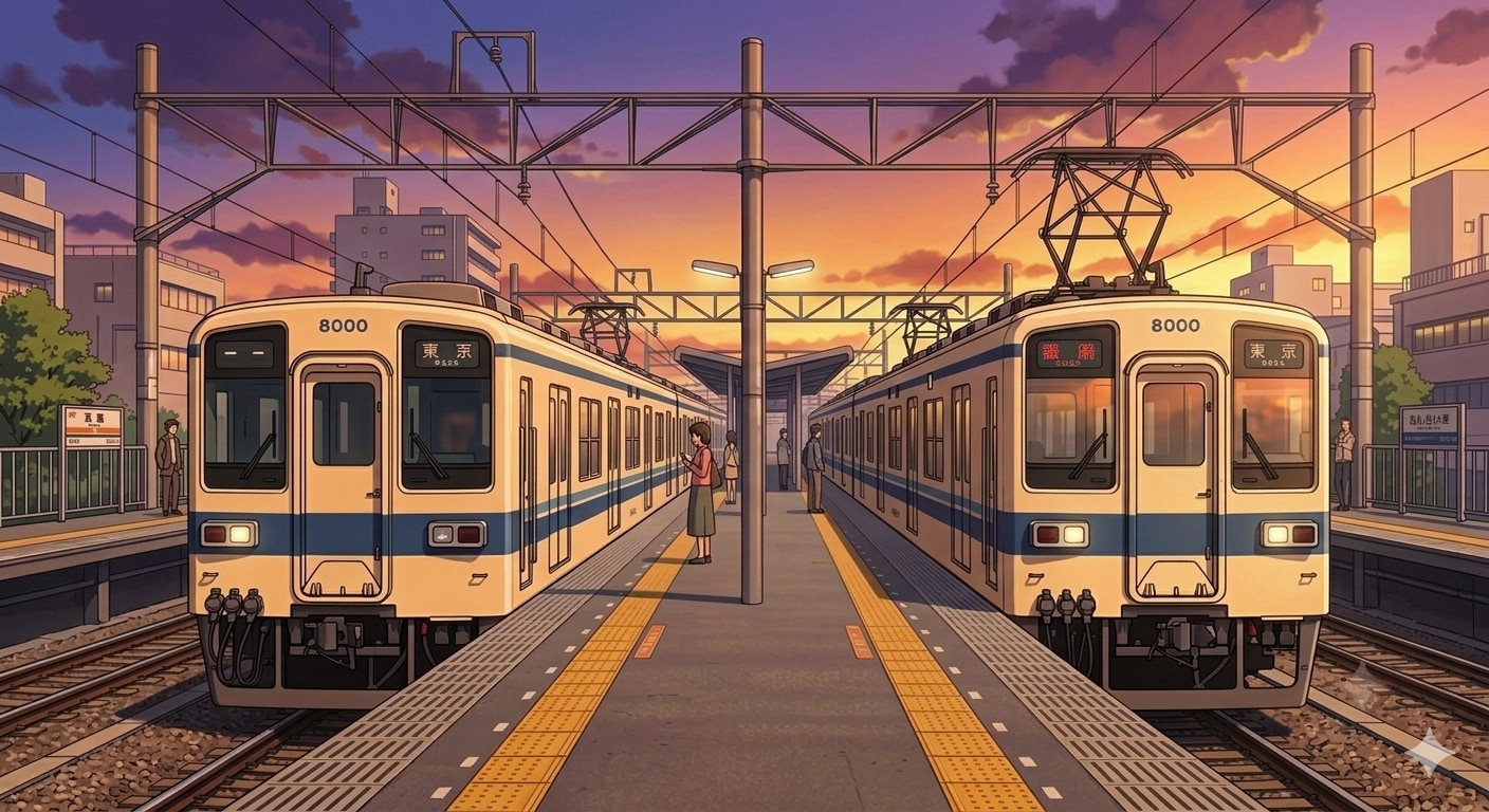 夕焼けの駅