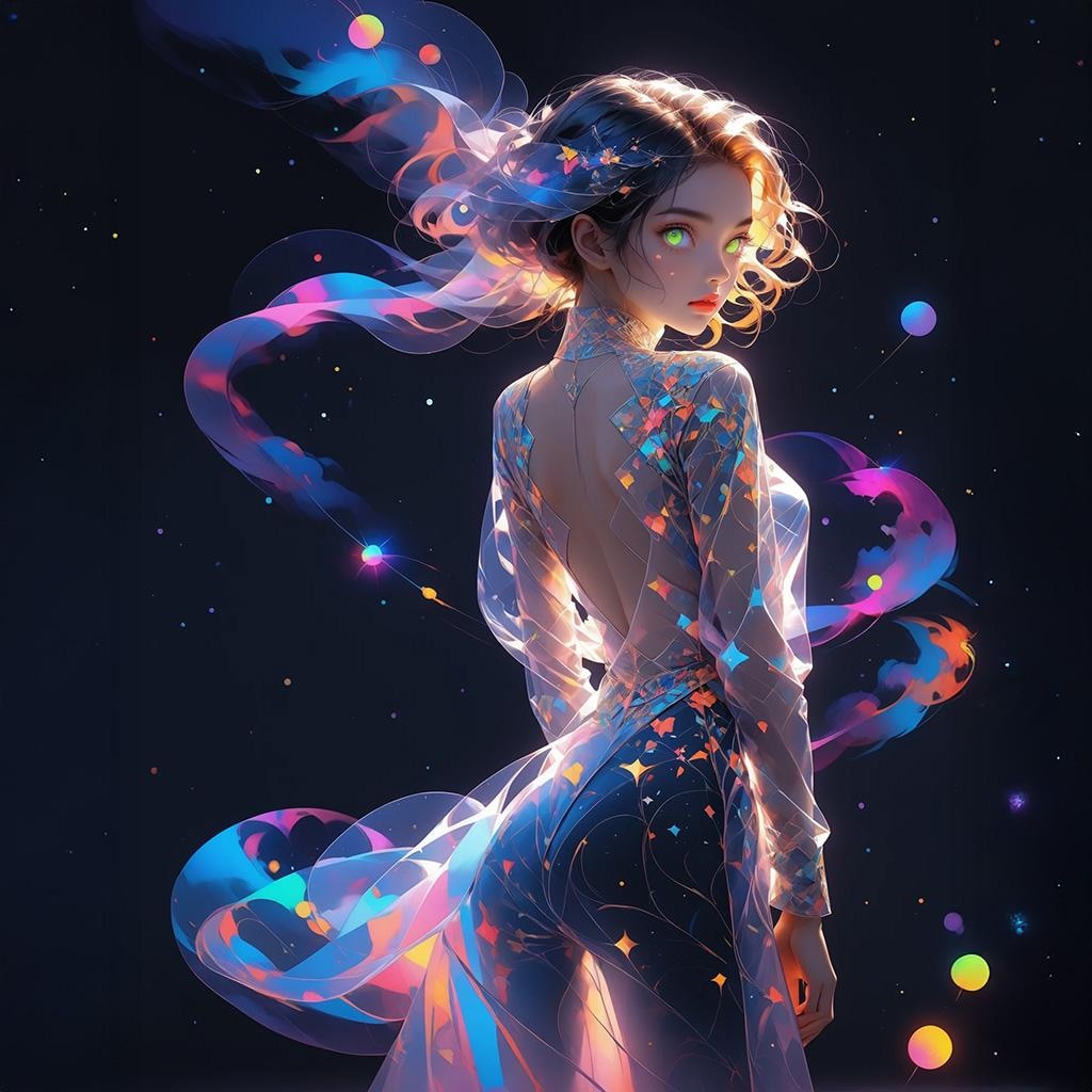 カラフルネオンガール back