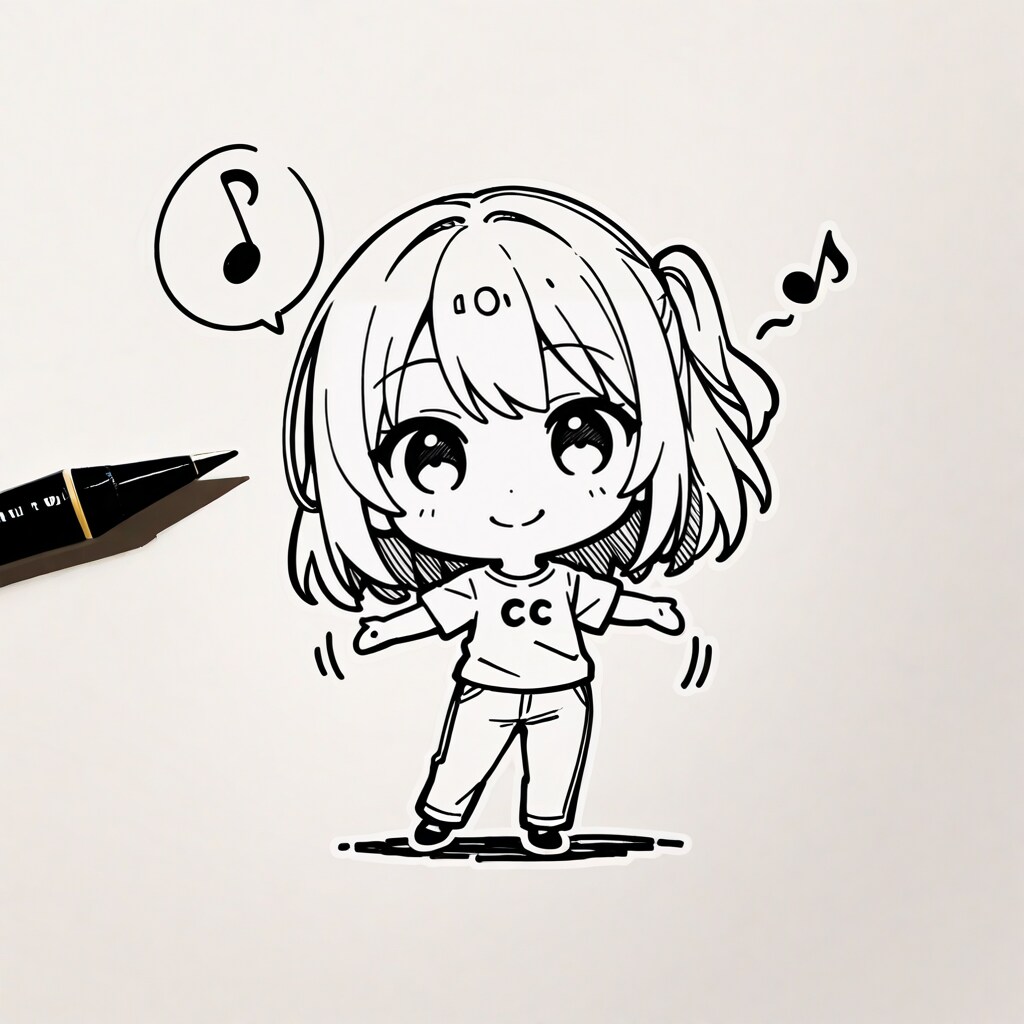 シンプルな鉛筆画