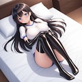 体操服青ブルマ黒長手袋サイハイソックス 4枚目