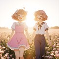 お花と女の子 6枚目