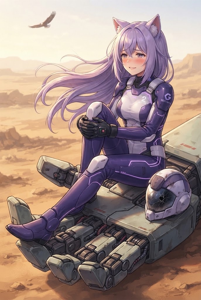 荒野で黄昏るパイロットスーツのシス | の人気AIイラスト・グラビア
