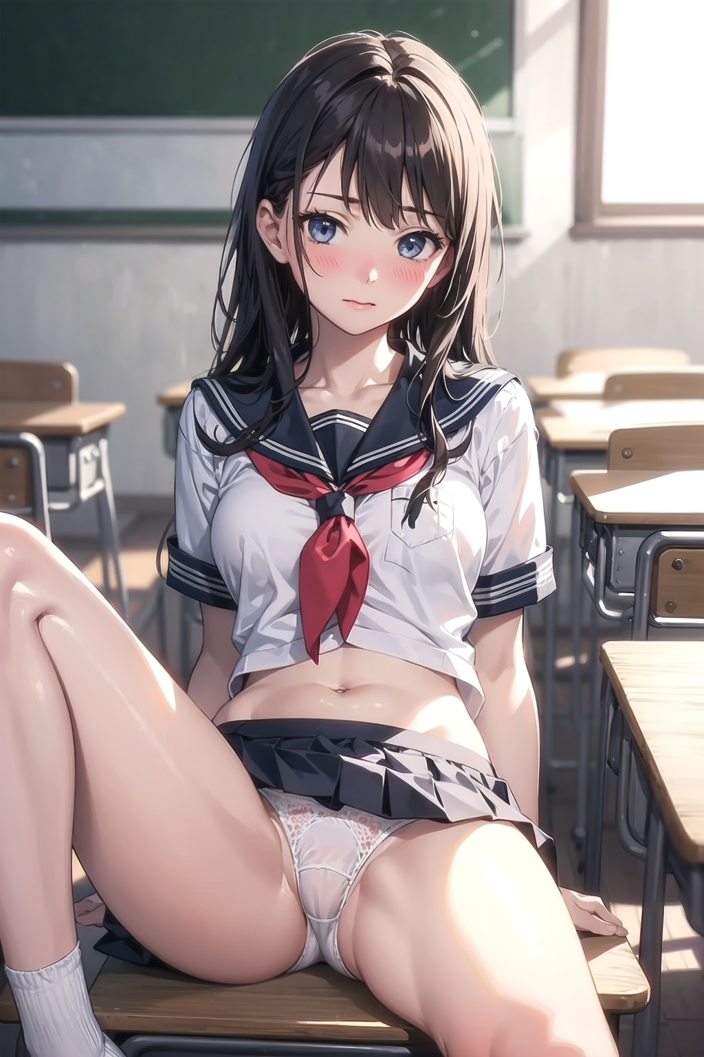 二人だけの放課後(イラスト)