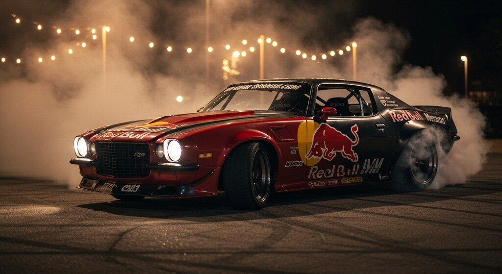 レッドブルポンティアックファイヤーバードトランザムのドリ車