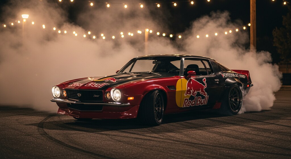 レッドブルポンティアックファイヤーバードトランザムのドリ車