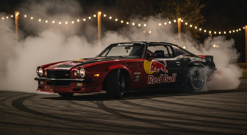 レッドブルポンティアックファイヤーバードトランザムのドリ車