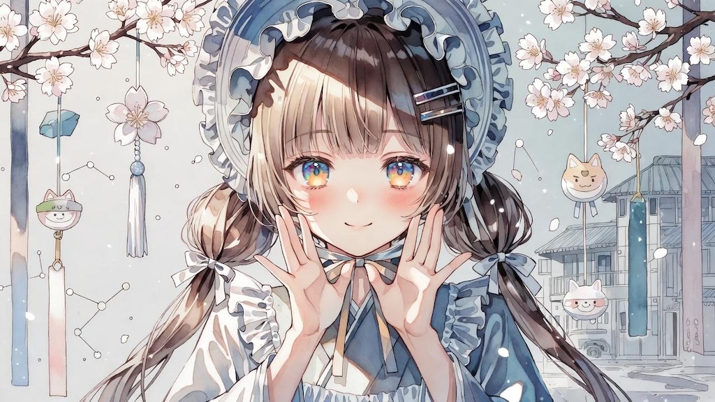 猫町と少女と春うらら