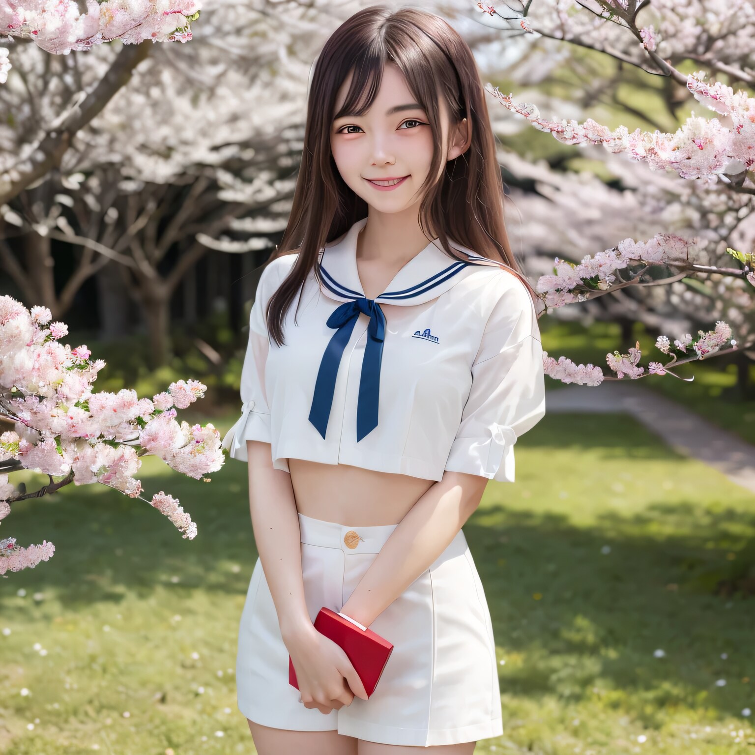 黒髪ロングでセーラー服の美女３８ | の人気AIイラスト・グラビア