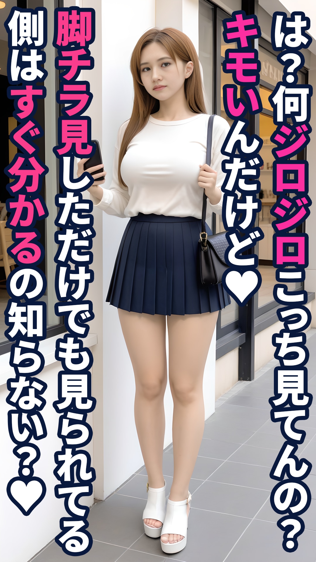 スケベな格好してる癖に男を馬鹿にしてくるエロいお姉さん的な奴文字コラ３コマ