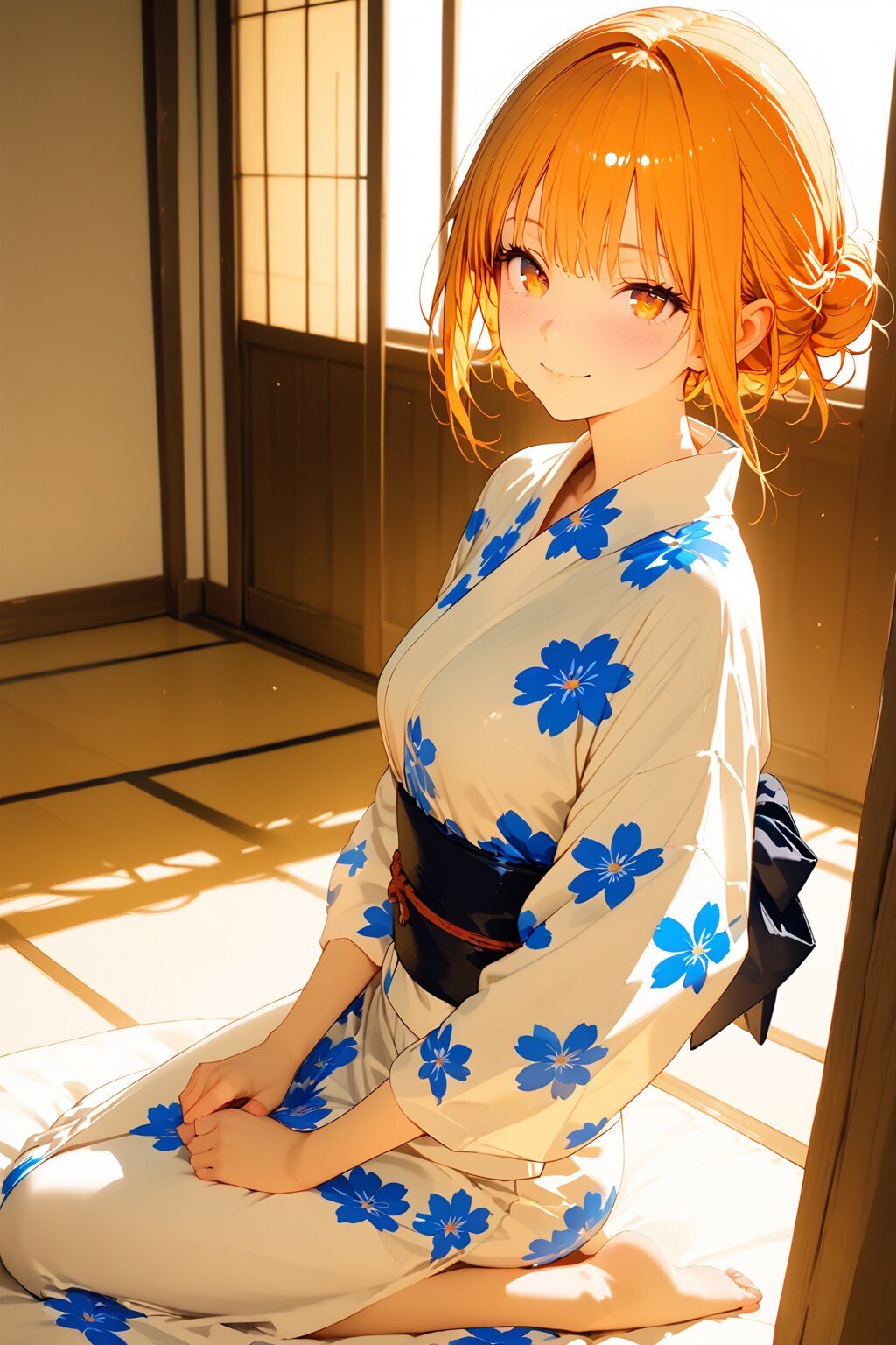 (946HQ)橙髪ちゃん浴衣