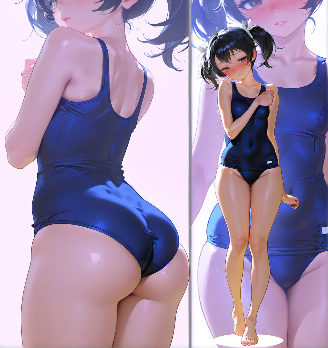 スクール水着を着てもらった