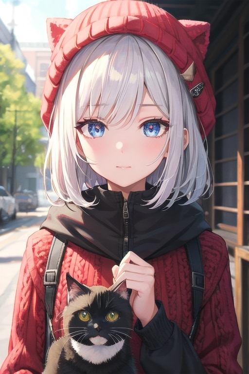 ニット帽の彼女 | の人気AIイラスト・グラビア