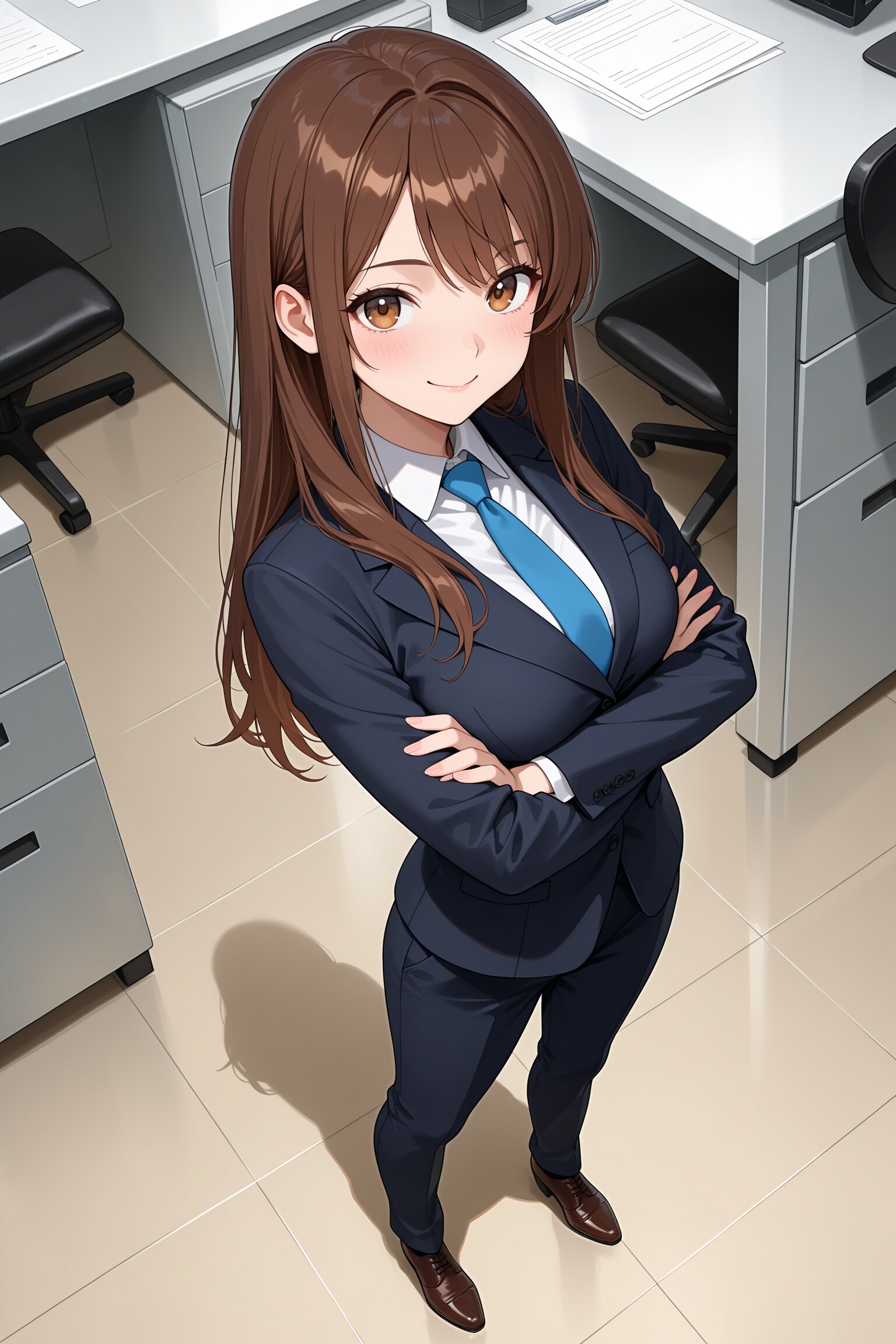 いつものスーツ姿