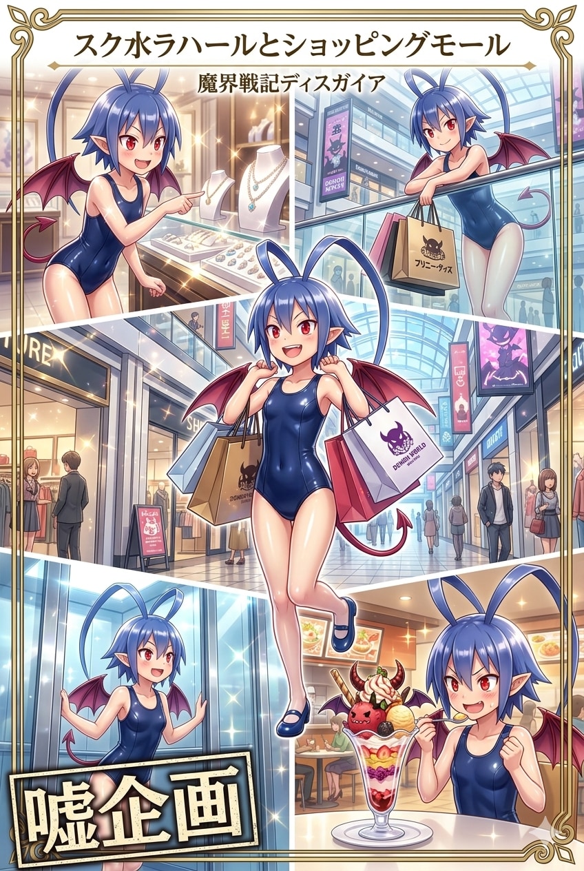 スク水ラハールとショッピングモール