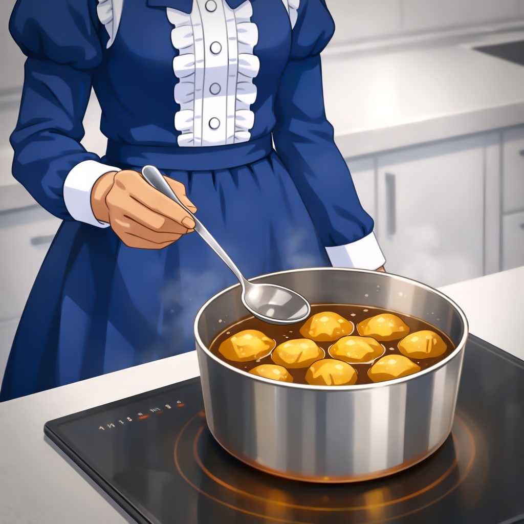 栗を甘く煮ています