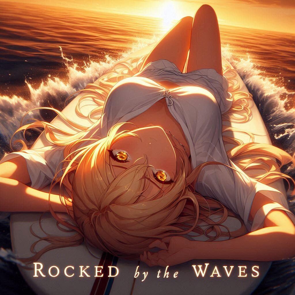 波に揺られて。