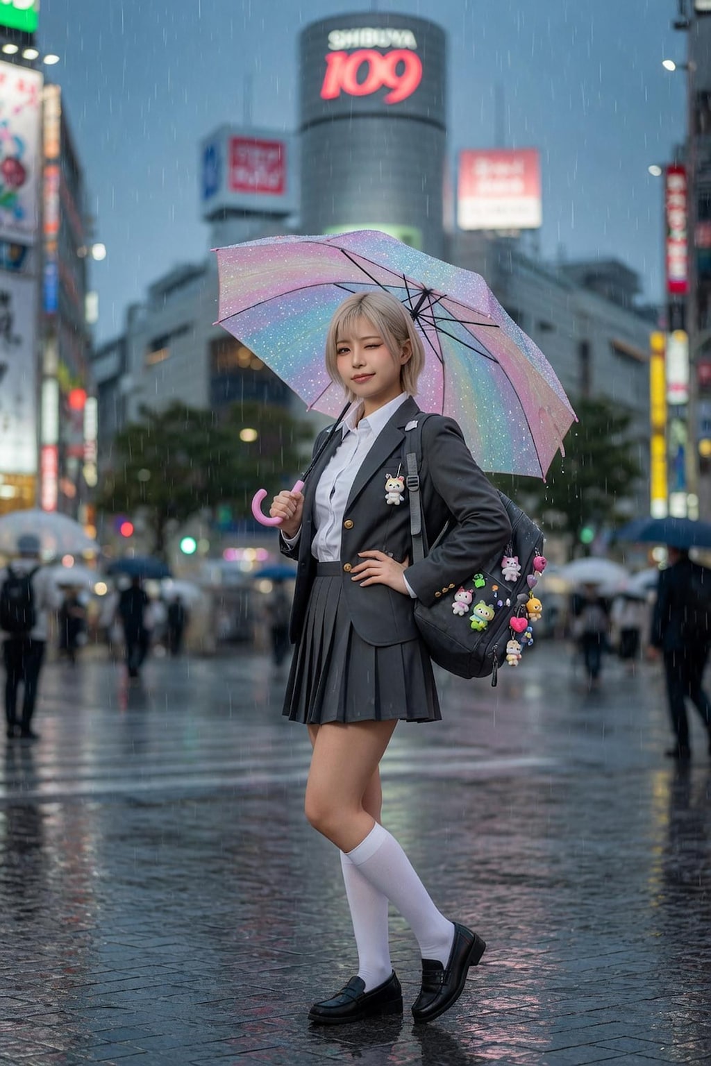 【全年齢版004/❝＃雨と女の子❞参戦】渋谷のギャル高生コレクションCO002　Model №006 007 008 009 010