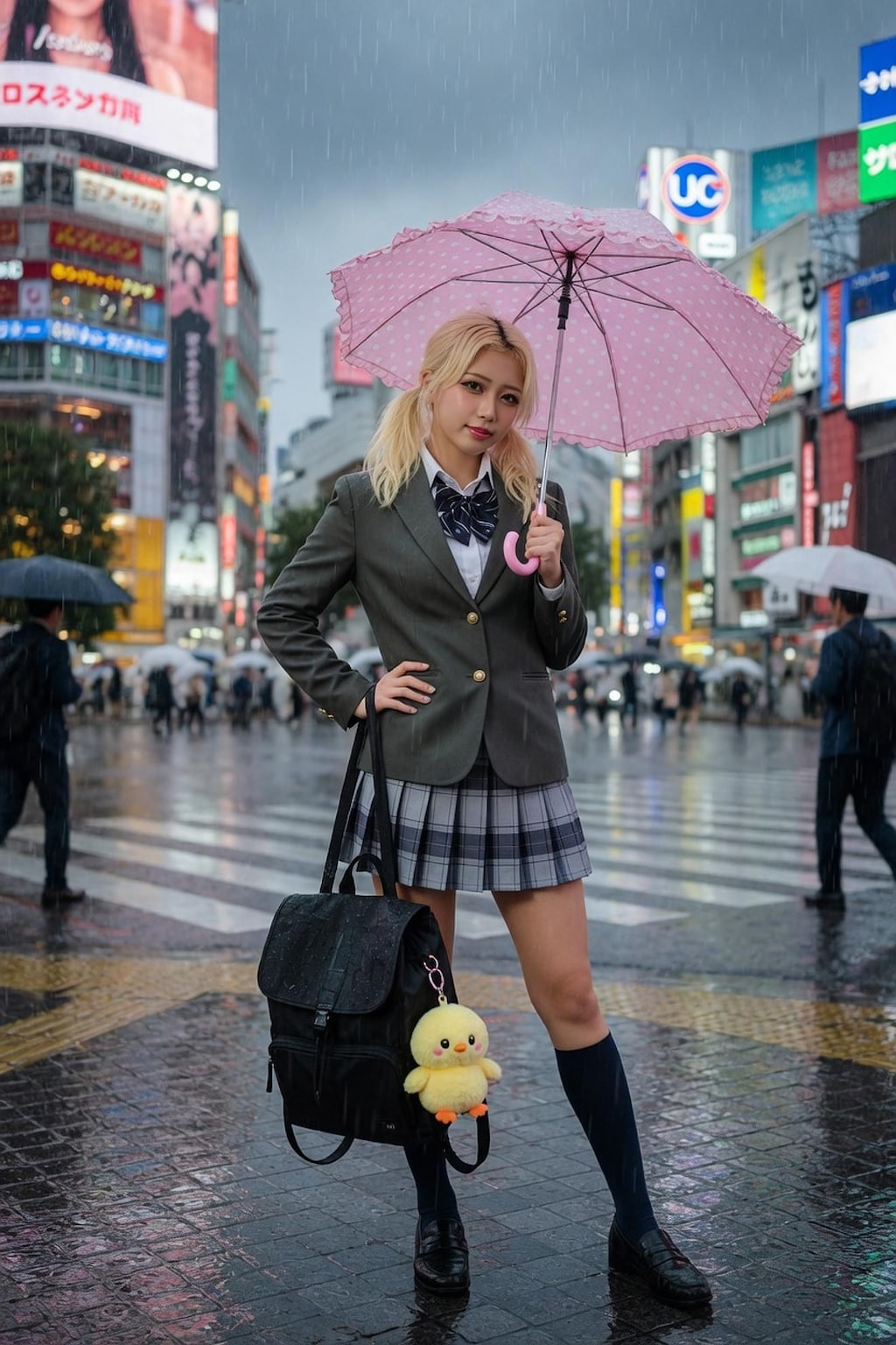 【全年齢版004/❝＃雨と女の子❞参戦】渋谷のギャル高生コレクションCO002　Model №006 007 008 009 010