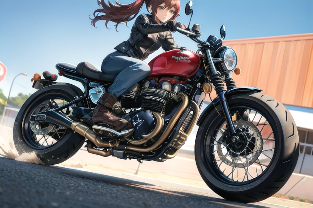 バイク乗りの女の子