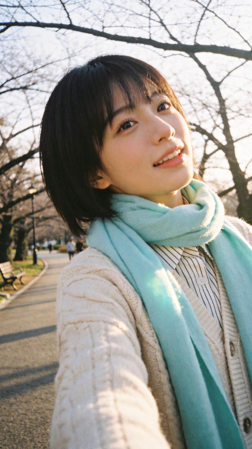 Cyan Embrace in Winter