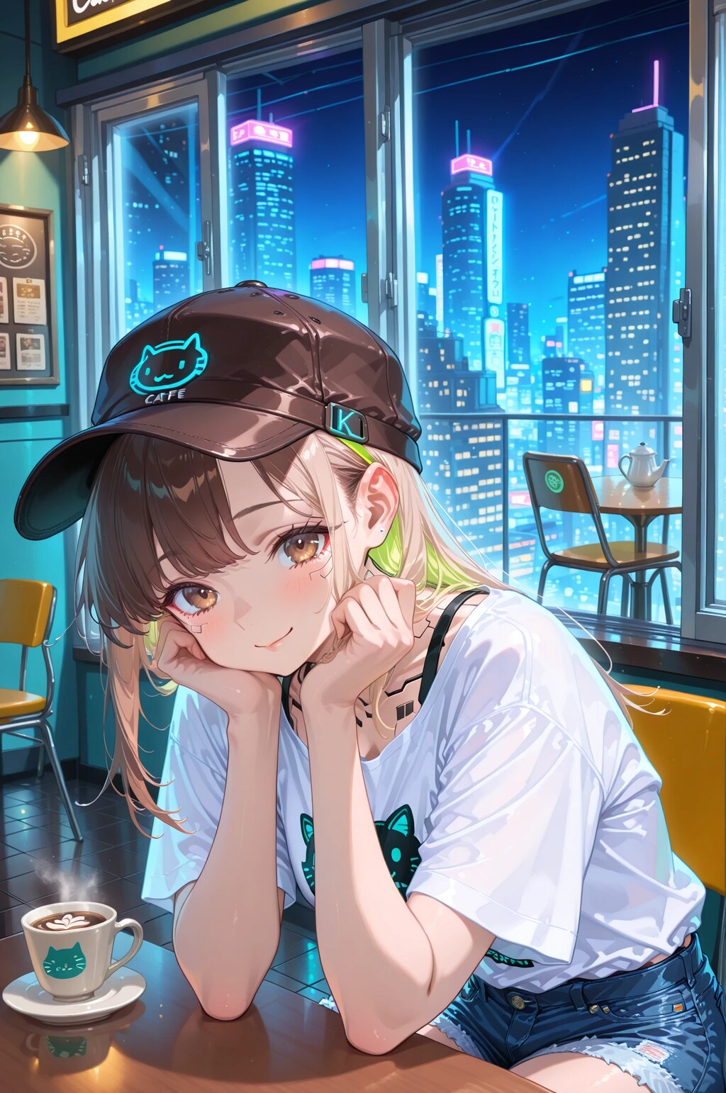 近未来サイバーパンクなカフェ