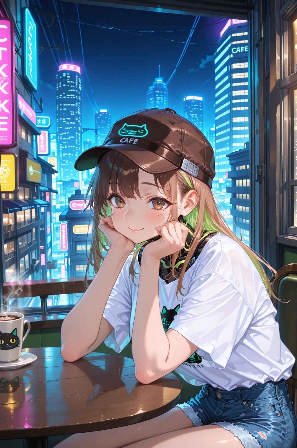 近未来サイバーパンクなカフェ