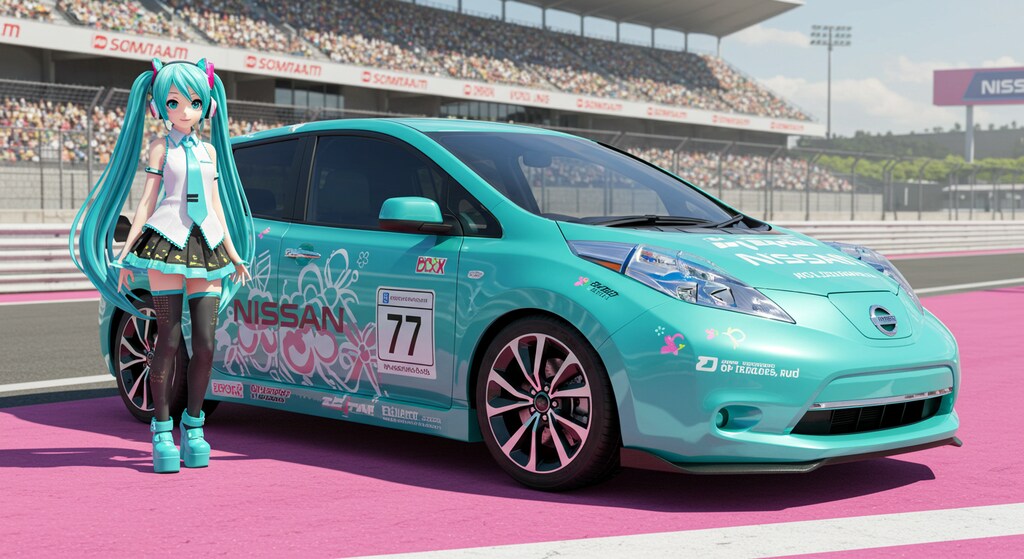 初音ミクと日産リーフ