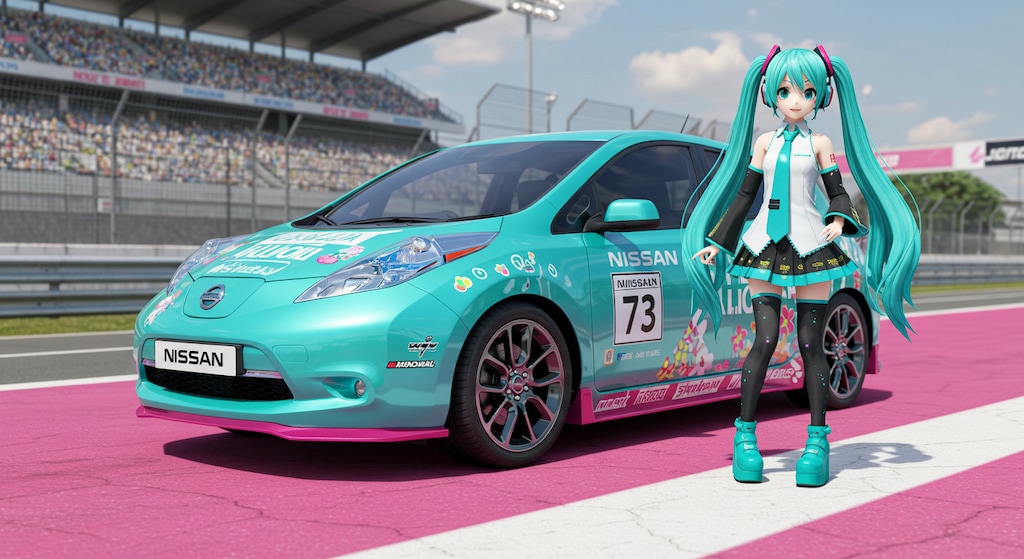 初音ミクと日産リーフ